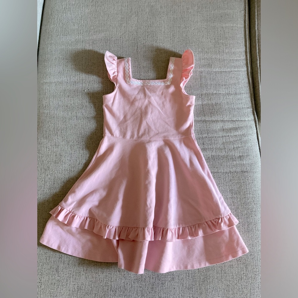 Janie and Jack Dress. Baby pink in color. Size 8.